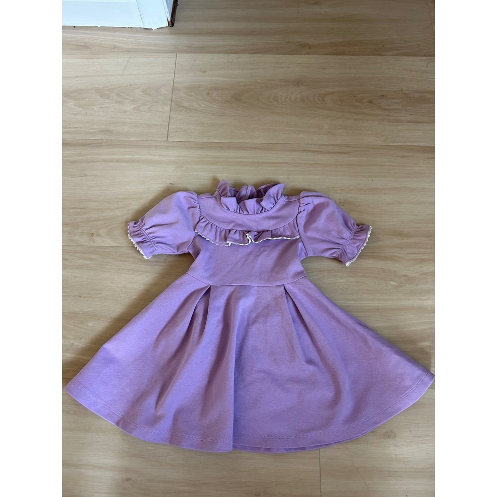 Janie and Jack Kids Purple Ponte Ruffle Dress with bloomers 18-24 Months